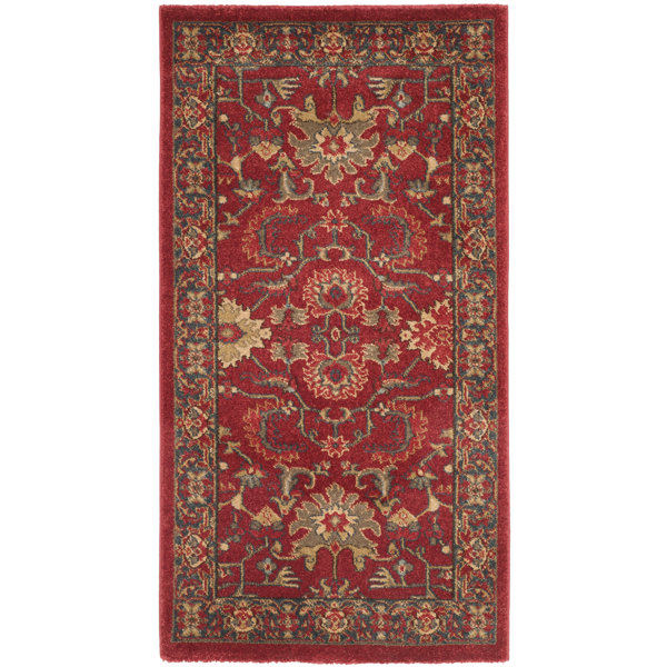 Astoria Grand Pennypacker Performance Red/Navy Rug & Reviews Wayfair
